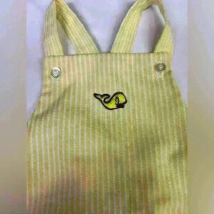 Vintage Lullaby Land Yellow and White Baby Romper Size 12 months